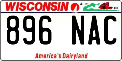 WI license plate 896NAC