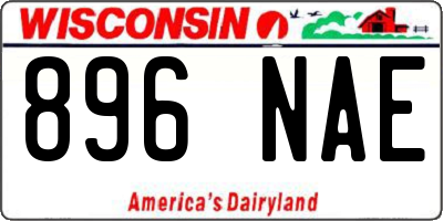 WI license plate 896NAE