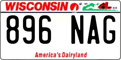 WI license plate 896NAG