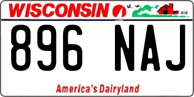 WI license plate 896NAJ