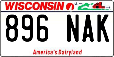 WI license plate 896NAK