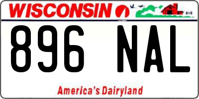 WI license plate 896NAL