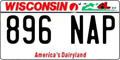 WI license plate 896NAP