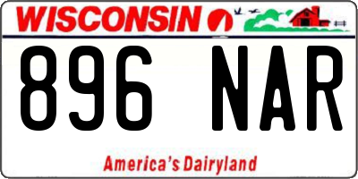 WI license plate 896NAR