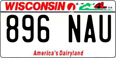 WI license plate 896NAU