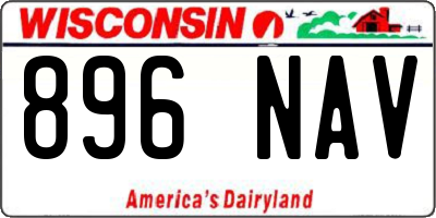 WI license plate 896NAV