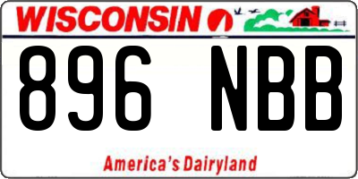 WI license plate 896NBB