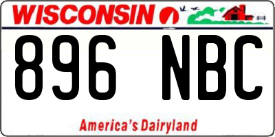 WI license plate 896NBC