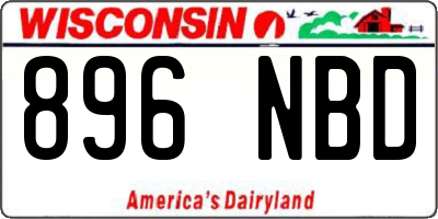 WI license plate 896NBD