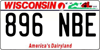 WI license plate 896NBE