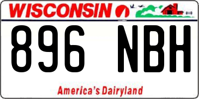 WI license plate 896NBH