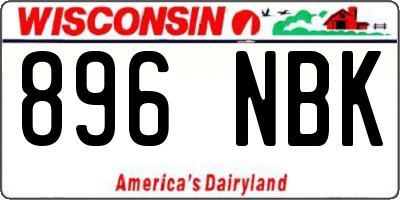 WI license plate 896NBK