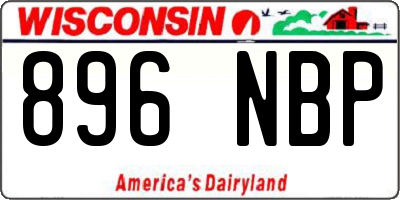 WI license plate 896NBP