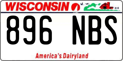 WI license plate 896NBS