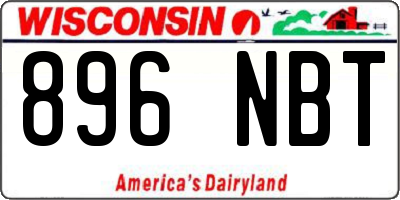 WI license plate 896NBT