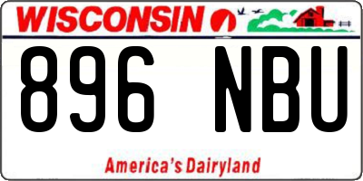 WI license plate 896NBU