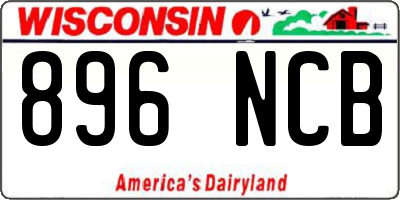 WI license plate 896NCB