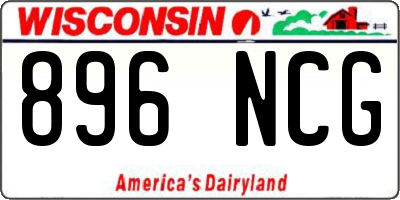 WI license plate 896NCG