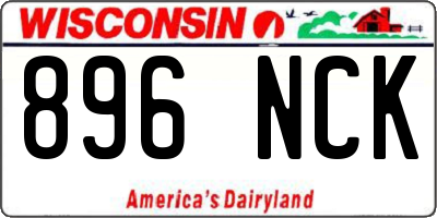 WI license plate 896NCK