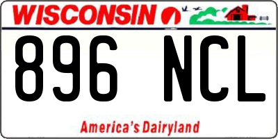 WI license plate 896NCL