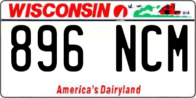 WI license plate 896NCM