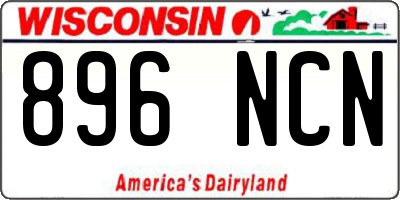 WI license plate 896NCN