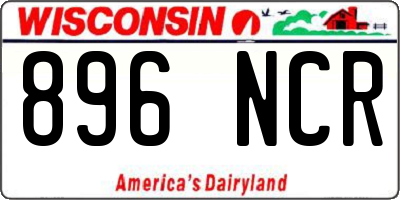 WI license plate 896NCR