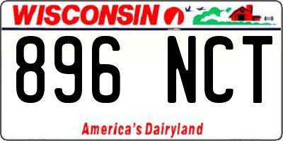 WI license plate 896NCT