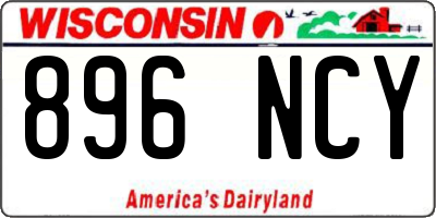 WI license plate 896NCY