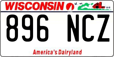 WI license plate 896NCZ