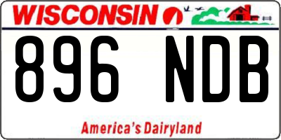 WI license plate 896NDB