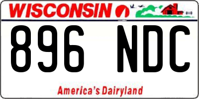 WI license plate 896NDC