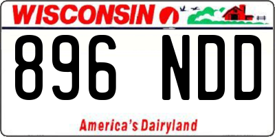 WI license plate 896NDD