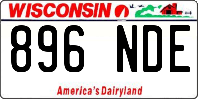 WI license plate 896NDE