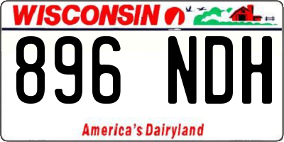 WI license plate 896NDH