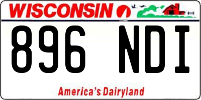 WI license plate 896NDI