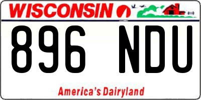 WI license plate 896NDU