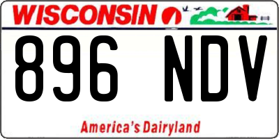 WI license plate 896NDV
