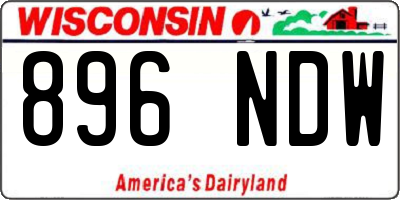 WI license plate 896NDW