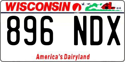 WI license plate 896NDX