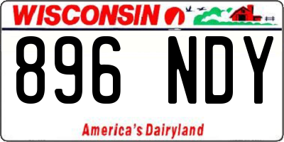 WI license plate 896NDY