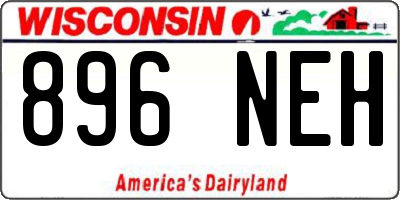 WI license plate 896NEH