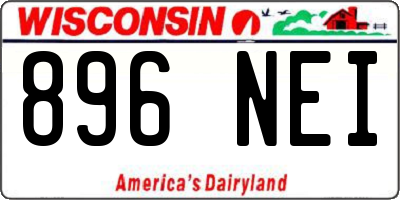WI license plate 896NEI