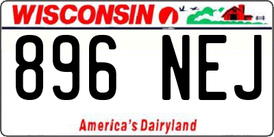 WI license plate 896NEJ