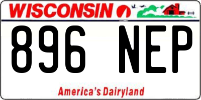WI license plate 896NEP