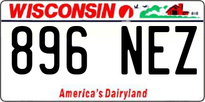WI license plate 896NEZ