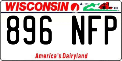 WI license plate 896NFP