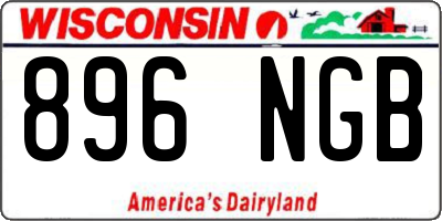 WI license plate 896NGB
