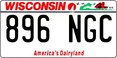 WI license plate 896NGC