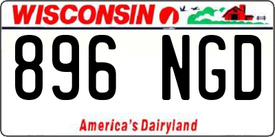 WI license plate 896NGD
